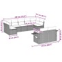 Set muebles jardín 9 pzas y cojines ratán sintético gris claro en Conjuntos de jardín | Comprar online en Foru.es
