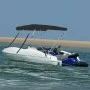 Grauer Bimini-Sonnenschutz mit 4 Bögen, 243x196x137 cm. von vidaXL, Aufbewahrungsabdeckungen für Boote - Ref: Foro24-94811, P...