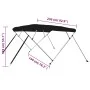 Toldo bimini de 4 arcos gris 243x196x137 cm de vidaXL, Cubiertas para almacenamiento de barcas - Ref: Foro24-94811, Precio: 1...