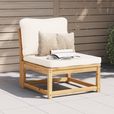 Sofá de jardín con cojines madera maciza acacia de vidaXL, Sofás modulares de exterior - Ref: Foro24-366489, Precio: 125,57 €...