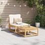 Sofá de jardín con cojines madera maciza acacia de vidaXL, Sofás modulares de exterior - Ref: Foro24-366489, Precio: 125,57 €...