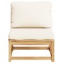Sofá de jardín con cojines madera maciza acacia de vidaXL, Sofás modulares de exterior - Ref: Foro24-366489, Precio: 125,57 €...