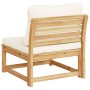 Sofá de jardín con cojines madera maciza acacia de vidaXL, Sofás modulares de exterior - Ref: Foro24-366489, Precio: 125,57 €...