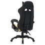 Silla gaming con luces LED RGB cuero sintético dorado y negro de vidaXL, Sillas de oficina - Ref: Foro24-288008, Precio: 194,...
