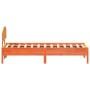 Estructura cama con cabecero madera pino marrón cera 90x190 cm de vidaXL, Camas y somieres - Ref: Foro24-3207240, Precio: 144...