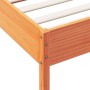 Estructura cama con cabecero madera pino marrón cera 90x190 cm de vidaXL, Camas y somieres - Ref: Foro24-3207240, Precio: 144...