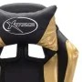 Silla gaming con luces LED RGB cuero sintético dorado y negro de vidaXL, Sillas de oficina - Ref: Foro24-288008, Precio: 194,...