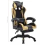 Silla gaming con luces LED RGB cuero sintético dorado y negro de vidaXL, Sillas de oficina - Ref: Foro24-288008, Precio: 194,...