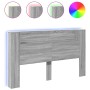 Cabecero de cama con LED gris Sonoma 180x16,5x103,5 cm de vidaXL, Cabeceros y pies de cama - Ref: Foro24-839264, Precio: 117,...