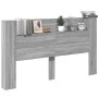 Cabecero de cama con LED gris Sonoma 180x16,5x103,5 cm de vidaXL, Cabeceros y pies de cama - Ref: Foro24-839264, Precio: 115,...