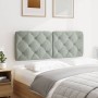 Cabecero de cama acolchado terciopelo gris claro 120 cm de vidaXL, Cabeceros y pies de cama - Ref: Foro24-374720, Precio: 36,...