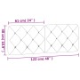 Cabecero de cama acolchado terciopelo gris claro 120 cm de vidaXL, Cabeceros y pies de cama - Ref: Foro24-374720, Precio: 36,...