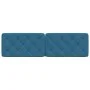 Blaues, samtgepolstertes Bettkopfteil, 180 cm von vidaXL, Kopf- und Fußteile - Ref: Foro24-374743, Preis: 86,90 €, Rabatt: %