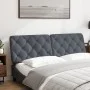 Dunkelgraues, samtgepolstertes Bettkopfteil 160 cm von vidaXL, Kopf- und Fußteile - Ref: Foro24-374734, Preis: 80,85 €, Rabat...