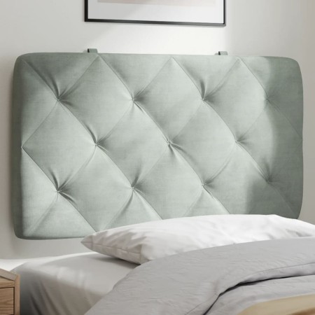 Cabecero de cama acolchado terciopelo gris claro 90 cm de vidaXL, Cabeceros y pies de cama - Ref: Foro24-374708, Precio: 37,5...
