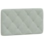 Cabecero de cama acolchado terciopelo gris claro 90 cm de vidaXL, Cabeceros y pies de cama - Ref: Foro24-374708, Precio: 37,5...