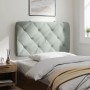 Cabecero de cama acolchado terciopelo gris claro 90 cm de vidaXL, Cabeceros y pies de cama - Ref: Foro24-374708, Precio: 37,5...