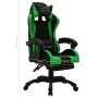 Silla gaming con luces LED RGB cuero sintético verde y negro de vidaXL, Sillas de oficina - Ref: Foro24-288009, Precio: 193,5...
