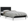 Estructura de cama madera de ingeniería y metal negro 90x200 cm de vidaXL, Camas y somieres - Ref: Foro24-845517, Precio: 82,...