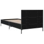 Estructura de cama madera de ingeniería y metal negro 90x200 cm de vidaXL, Camas y somieres - Ref: Foro24-845517, Precio: 82,...