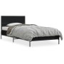 Estructura de cama madera de ingeniería y metal negra 75x190 cm de vidaXL, Camas y somieres - Ref: Foro24-845557, Precio: 94,...