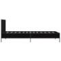 Estructura de cama madera de ingeniería y metal negra 75x190 cm de vidaXL, Camas y somieres - Ref: Foro24-845557, Precio: 94,...