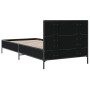 Estructura de cama madera de ingeniería y metal negra 75x190 cm de vidaXL, Camas y somieres - Ref: Foro24-845557, Precio: 94,...