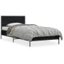 Estructura de cama madera ingeniería y metal negro 100x200 cm de vidaXL, Camas y somieres - Ref: Foro24-845522, Precio: 84,60...