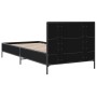 Estructura de cama madera ingeniería y metal negro 100x200 cm de vidaXL, Camas y somieres - Ref: Foro24-845522, Precio: 84,60...
