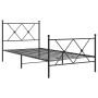 Estructura de cama con cabecero y estribo metal negro 90x200 cm de vidaXL, Camas y somieres - Ref: Foro24-376513, Precio: 84,...