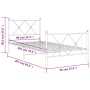Estructura de cama con cabecero y estribo metal negro 90x200 cm de vidaXL, Camas y somieres - Ref: Foro24-376513, Precio: 84,...