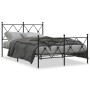 Estructura de cama cabecero y estribo metal negro 120x200 cm de vidaXL, Camas y somieres - Ref: Foro24-376518, Precio: 108,21...