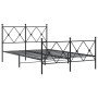 Estructura de cama cabecero y estribo metal negro 120x200 cm de vidaXL, Camas y somieres - Ref: Foro24-376518, Precio: 108,21...
