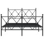 Estructura de cama cabecero y estribo metal negro 120x200 cm de vidaXL, Camas y somieres - Ref: Foro24-376518, Precio: 108,21...
