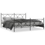 Estructura de cama cabecero y estribo metal negro 180x200 cm de vidaXL, Camas y somieres - Ref: Foro24-376524, Precio: 138,87...