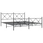Estructura de cama cabecero y estribo metal negro 180x200 cm de vidaXL, Camas y somieres - Ref: Foro24-376524, Precio: 138,87...