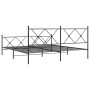 Estructura de cama cabecero y estribo metal negro 180x200 cm de vidaXL, Camas y somieres - Ref: Foro24-376524, Precio: 138,87...
