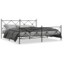 Estructura de cama cabecero y estribo metal negro 193x203 cm de vidaXL, Camas y somieres - Ref: Foro24-376526, Precio: 142,91...