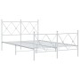 Estructura cama metal con cabecero y estribo blanco 120x190 cm de vidaXL, Camas y somieres - Ref: Foro24-376566, Precio: 103,...