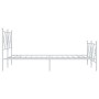 Estructura cama metal con cabecero y estribo blanco 120x190 cm de vidaXL, Camas y somieres - Ref: Foro24-376566, Precio: 103,...