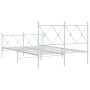 Estructura cama metal con cabecero y estribo blanco 120x190 cm de vidaXL, Camas y somieres - Ref: Foro24-376566, Precio: 103,...