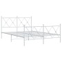 Estructura cama metal con cabecero y estribo blanco 140x200 cm de vidaXL, Camas y somieres - Ref: Foro24-376570, Precio: 108,...