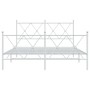 Estructura cama metal con cabecero y estribo blanco 140x200 cm de vidaXL, Camas y somieres - Ref: Foro24-376570, Precio: 108,...