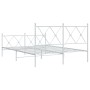 Estructura cama metal con cabecero y estribo blanco 140x200 cm de vidaXL, Camas y somieres - Ref: Foro24-376570, Precio: 108,...