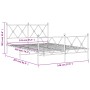 Estructura cama metal con cabecero y estribo blanco 140x200 cm de vidaXL, Camas y somieres - Ref: Foro24-376570, Precio: 108,...