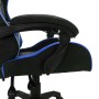 Silla gaming con luces LED RGB cuero sintético azul y negro de vidaXL, Sillas de oficina - Ref: Foro24-288006, Precio: 187,83...