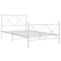 Estructura cama metal con cabecero y pie cama blanca 100x200 cm de vidaXL, Camas y somieres - Ref: Foro24-376564, Precio: 90,...