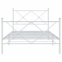 Estructura cama metal con cabecero y pie cama blanca 100x200 cm de vidaXL, Camas y somieres - Ref: Foro24-376564, Precio: 90,...