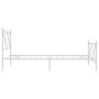 Estructura cama metal con cabecero y pie cama blanca 100x200 cm de vidaXL, Camas y somieres - Ref: Foro24-376564, Precio: 90,...