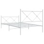 Estructura cama metal con cabecero y pie cama blanca 100x200 cm de vidaXL, Camas y somieres - Ref: Foro24-376564, Precio: 90,...